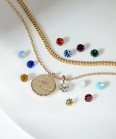 23区 カラーストーン コイン ネックレス
