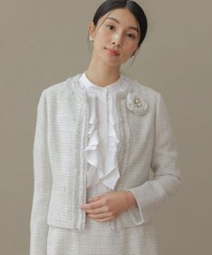 組曲 S 【KUMIKYOKU NAVY】ラメループモールツイード ジャケット