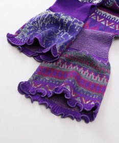 AURORA 【 ANNA SUI（アナ スイ）】ジャカードキャンディーマフラー(WASH)