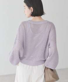 AMERICAN HOLIC ジップアップメッシュニットカーディガン