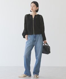 AMERICAN HOLIC ジップアップメッシュニットカーディガン