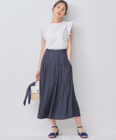 組曲 【WEB限定】ギャザーライトデシン タックスカート