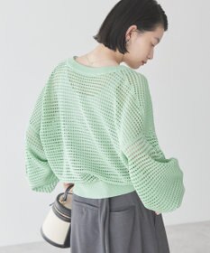 AMERICAN HOLIC ジップアップメッシュニットカーディガン