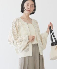 AMERICAN HOLIC ジップアップメッシュニットカーディガン