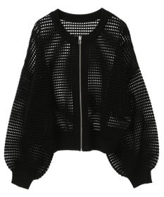 AMERICAN HOLIC ジップアップメッシュニットカーディガン