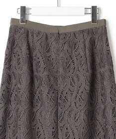 23区 【洗える】ジオメトリックレース Iライン スカート
