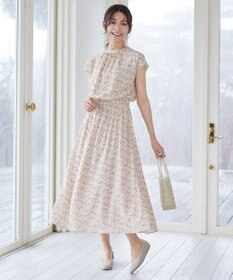 Tiaclasse 【新色追加】花柄フレンチスリーブワンピース