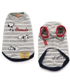 PET PARADISE 犬の服 犬 スヌーピー トレーナー 【小型犬】 ボーダー