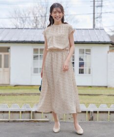 Tiaclasse 【新色追加】花柄フレンチスリーブワンピース