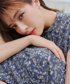 Tiaclasse 【新色追加】花柄フレンチスリーブワンピース