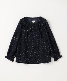 組曲 KIDS 【110-140cm】ラッフルドット ブラウス