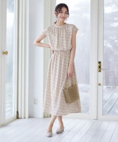 Tiaclasse 【新色追加】花柄フレンチスリーブワンピース