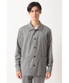 DAKS グレーフランネル テーラード オーバーシャツ