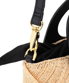 23区 VIOLAd'ORO アバカメッシュ レザーハンドル バケツバッグ