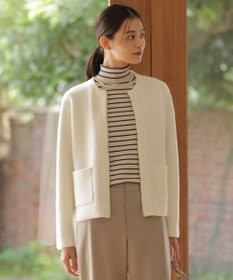 J.PRESS LADIES 【洗える】BOUCLE ニット アウター