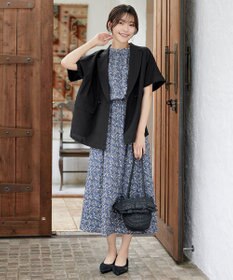 Tiaclasse 【新色追加】花柄フレンチスリーブワンピース