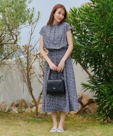 Tiaclasse 【新色追加】花柄フレンチスリーブワンピース