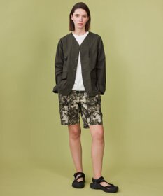 JOSEPH ABBOUD MOUNTAIN 【軽量】ハイパワーストレッチカルゼ ノーカラーアウトドアブルゾン