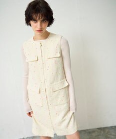 GRACE CONTINENTAL ネオンドットジャガードワンピース