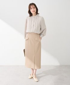 Green Parks きれいシルエット　フラップ付きナロースカート