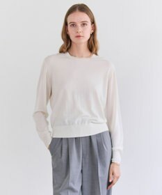 BEIGE， JULIE / コットンシルク 異素材プルオーバーニット