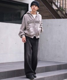 WEGO 【ユニセックス着用ITEM/MLサイズ展開】ショートグラフィックZIPパーカー