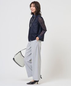 J.PRESS LADIES S ジオメトリックレース ブラウス