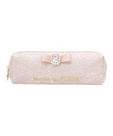 Maison de FLEUR レースサテンパールビジューロングポーチ