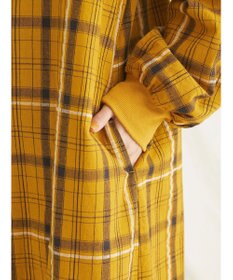 CRAFT STANDARD BOUTIQUE 先染めチェック（小）バンドカラー袖ＲＩＢ　ＯＰ