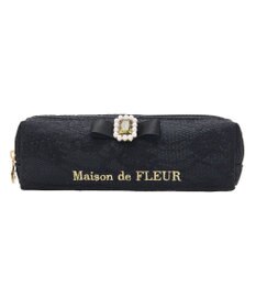 Maison de FLEUR レースサテンパールビジューロングポーチ