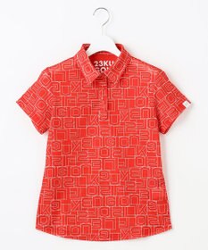 23区GOLF 盛夏対応のマルチ機能【接触冷感・UVケア・吸水速乾】【WOMEN】総ロゴ カノコシャツ