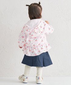 MIKI HOUSE HOT BISCUITS 【80-120cm】キャビット×さくらんぼ 総柄ウインドブレーカー