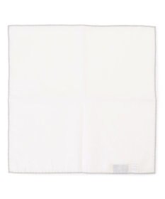 J.PRESS MEN 無地ヘムプリントリネン チーフ