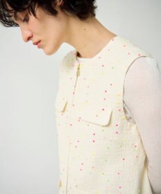 GRACE CONTINENTAL ネオンドットジャガードワンピース