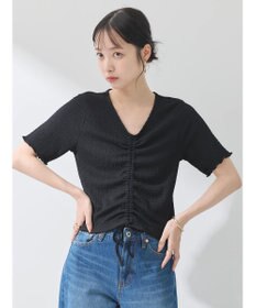 earth music&ecology ポコポコギャザードロストプルオーバー