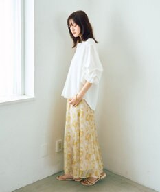 YECCA VECCA タックスリーブスキッパーブラウス