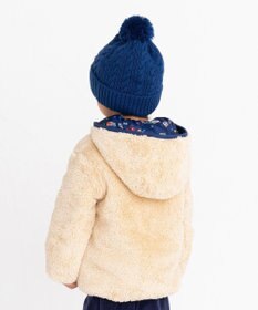 MIKI HOUSE HOT BISCUITS 【80-120cm】 裏ボアフリース リバーシブル総柄ジャンパー