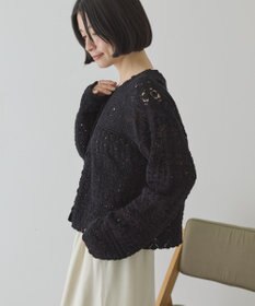 AMERICAN HOLIC 【前後2WAY】レース透かし編みニットカーディガン