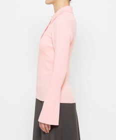 uncrave 【洗濯機洗い可】リブ フレアスリーブポロニット（uncrave STANDARD）