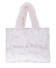 Maison de FLEUR ピンクマニアフリルスクエアトートSバッグ