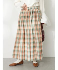 CRAFT STANDARD BOUTIQUE チェックギャザーロングスカート