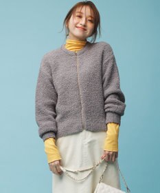 UNFILO プードルニット ZIPカーディガン