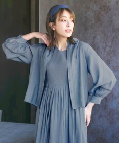 Tiaclasse 【洗える】はしごレースパフ袖シャツ