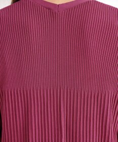 Tiaclasse 【洗える】バックリブプリーツ編みロングカーディガン