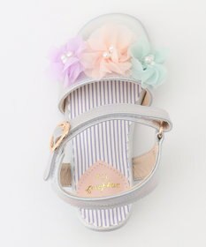ANY KIDS フラワー ヒール サンダル