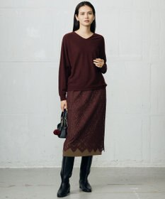 自由区 L 【カタログ掲載】ファインウールカシミヤドルマンシルエット ニット