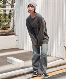 WEGO 【ユニセックス着用ITEM】ピグメントグラフィックT（LS）