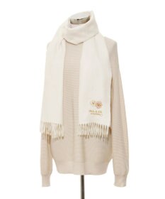 MOONBAT PAUL & JOE ACCESSOIRES クリザンテーム刺繍ムースタッチマフラー（パッケージ入り）