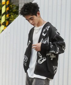 WEGO ベロアモールグラフィティカーディガン