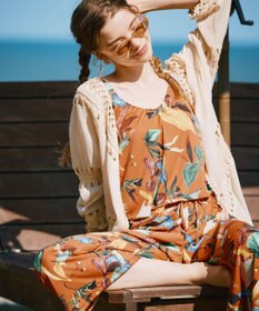 San-ai Resort（三愛水着楽園） ロングパンツセット　9M・11L　【Coral veil（コーラルヴェール）】